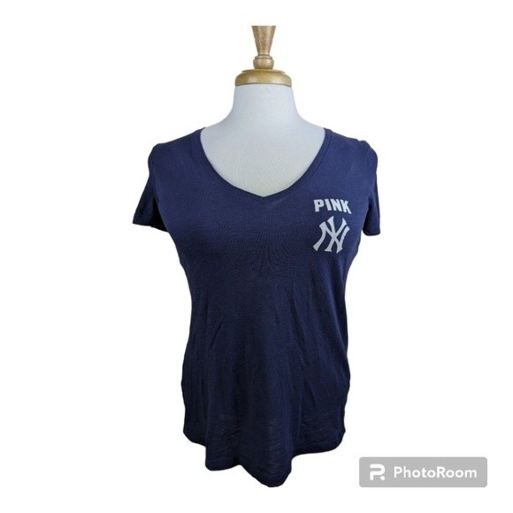 PINK Dark Blue NY Bronx Bombers Tee Women's Size M